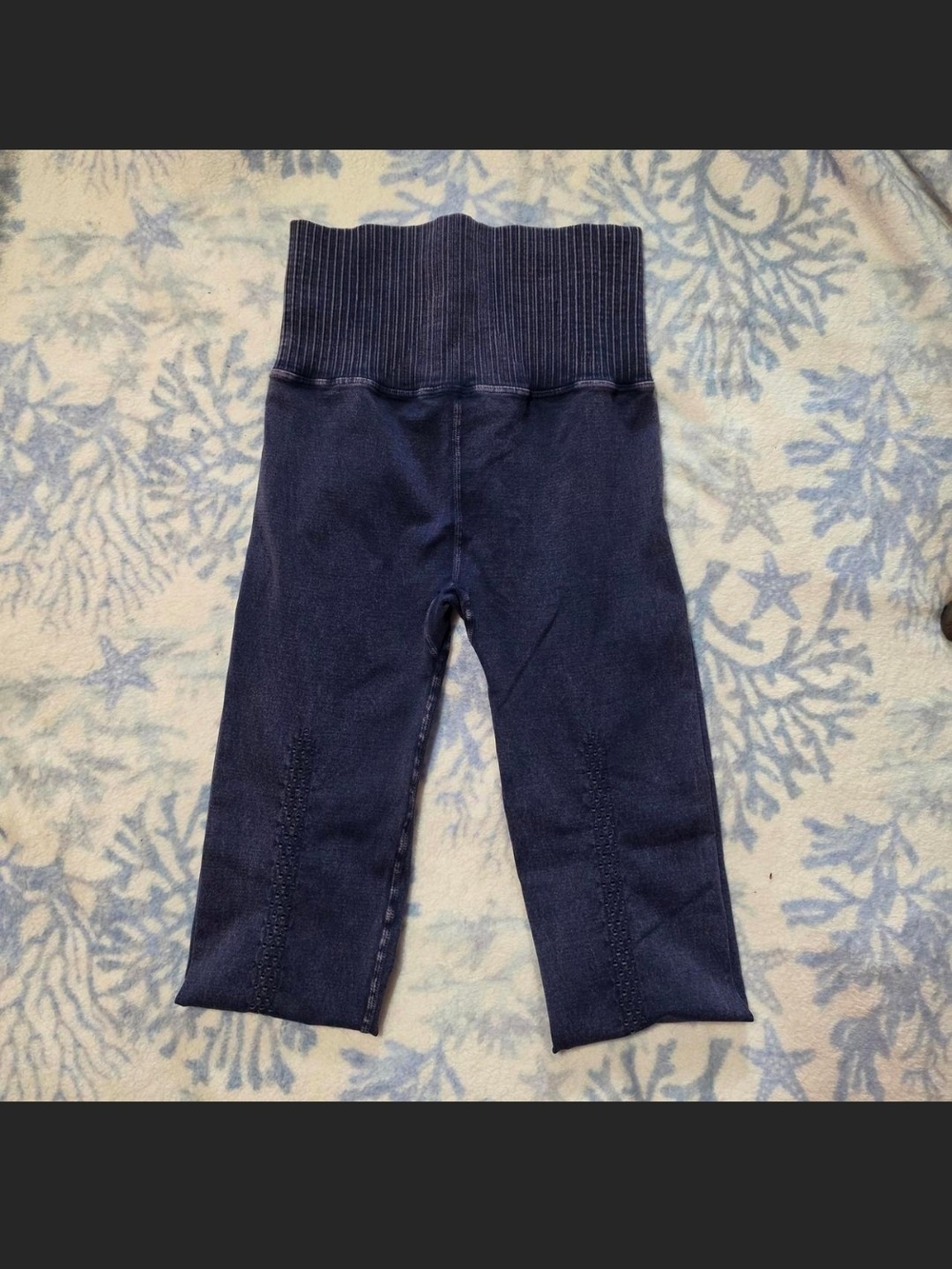 Free people Navy Ribbed High-Waist Leggings - Picture 5 of 5
